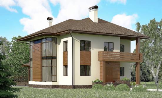 300-001-П Проект двухэтажного дома, современный домик из кирпича Заречный | Проекты домов от House Expert