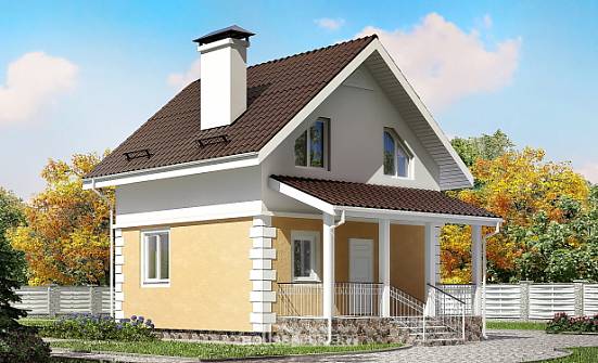 070-002-П Проект двухэтажного дома мансардный этаж, классический дом из керамзитобетонных блоков Кузнецк | Проекты домов от House Expert