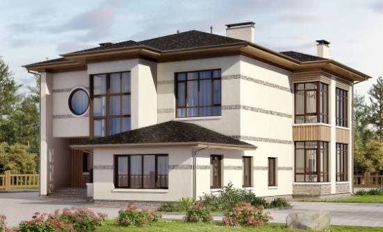 345-001-П Проект двухэтажного дома, красивый коттедж из твинблока Каменка | Проекты домов от House Expert
