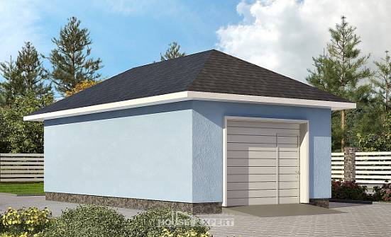040-001-Л Проект гаража из бризолита Заречный | Проекты одноэтажных домов от House Expert