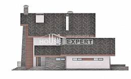 270-003-Л Проект двухэтажного дома с мансардой, гараж, классический домик из блока Заречный, House Expert