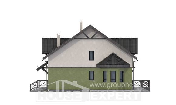120-003-П Проект двухэтажного дома мансардой, красивый домик из бризолита Сердобск, House Expert