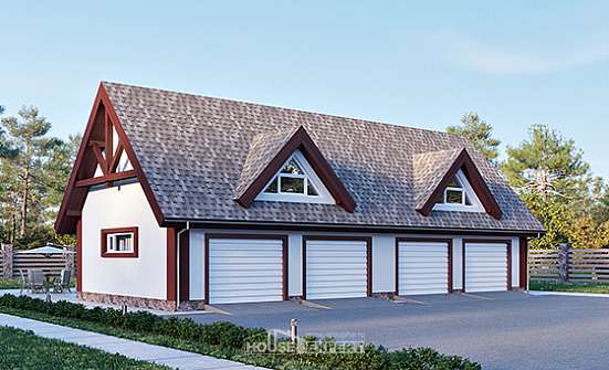 145-002-Л Проект гаража из бризолита Кузнецк | Проекты домов от House Expert