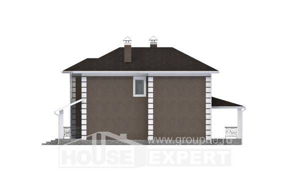 185-002-П Проект двухэтажного дома, современный загородный дом из поризованных блоков Заречный, House Expert