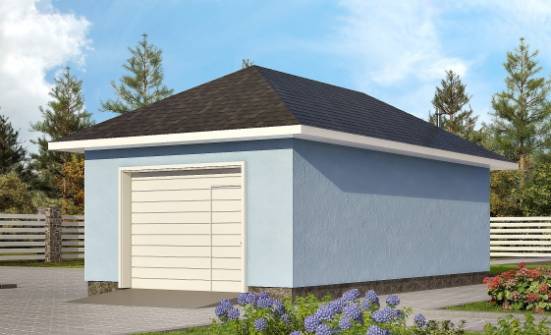 040-001-Л Проект гаража из бризолита Заречный | Проекты одноэтажных домов от House Expert