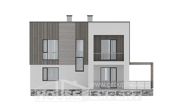 150-017-П Проект двухэтажного дома, недорогой коттедж из арболита, Пенза