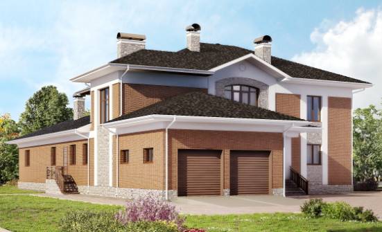 520-002-Л Проект трехэтажного дома, гараж, классический домик из газобетона, Пенза