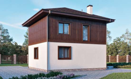 100-006-Л Проект двухэтажного дома, небольшой коттедж из бризолита Заречный | Проекты домов от House Expert