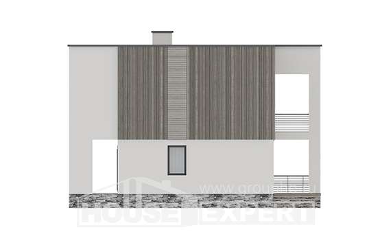 150-017-П Проект двухэтажного дома, скромный дом из керамзитобетонных блоков Заречный, House Expert