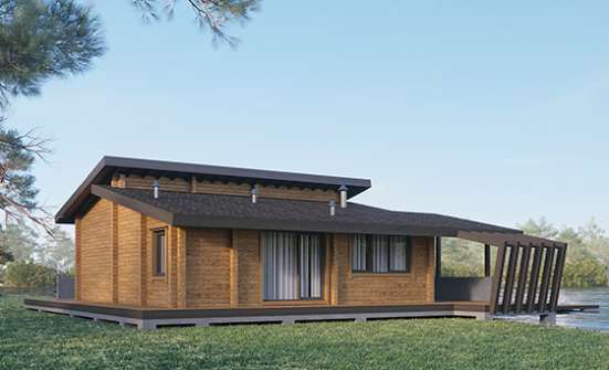 100-007-П Проект бани из дерева Заречный | Проекты одноэтажных домов от House Expert