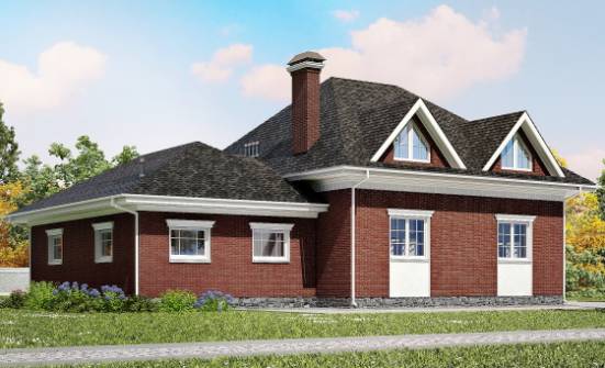 290-002-П Проект двухэтажного дома с мансардой, гараж, классический домик из пеноблока Кузнецк | Проекты домов от House Expert